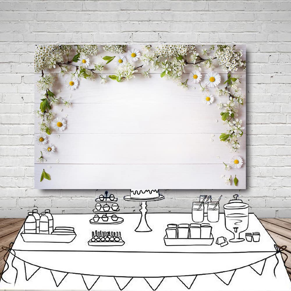 MEHOFOND Toile de fond murale de 2,1 x 1,5 m Motif feuilles vertes Pour photographie en plein air Pour garçon et fille Pour fête d'anniversaire Décoration de table Pour studio photo et