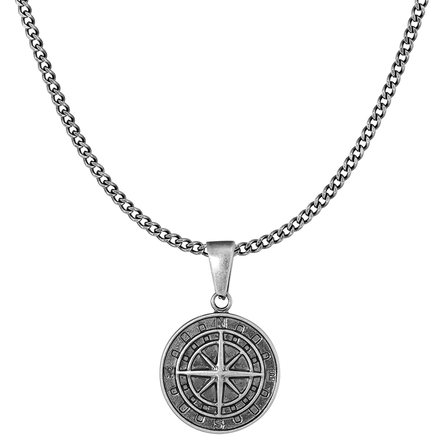 Silver Plated Pendant Chain Necklace Stylish Fancy Jewellery Gift for Men & Women-image-33