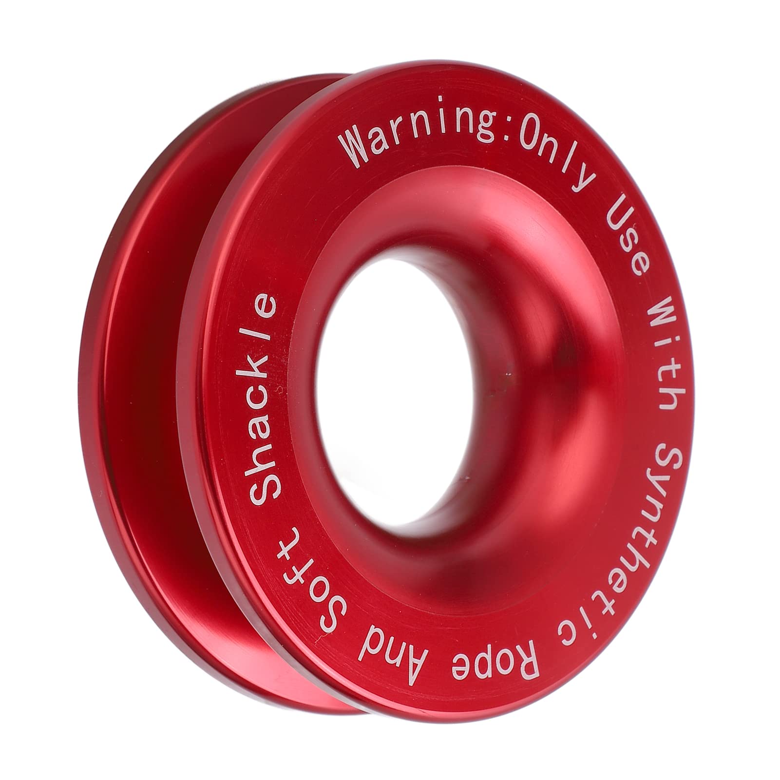 Anneau de Récupération de Treuil, Anneau de Récupération de Treuil en Aluminium de 41 000 LB pour Manille Souple de 7/16 Po 1/2 Po avec Corde de 3/16 Po 1/4 Po 3/8 Po(Rouge)
