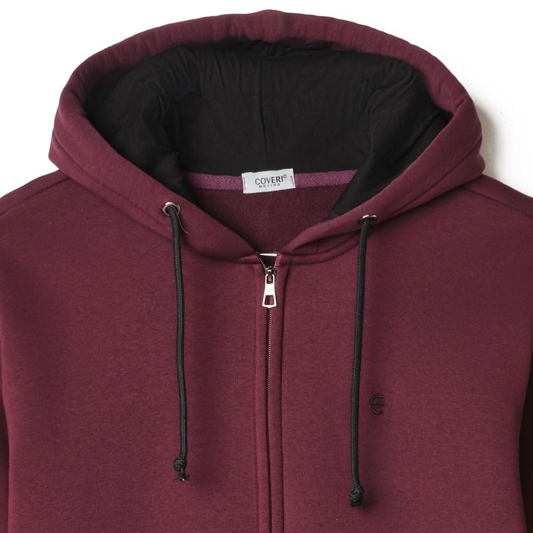 Coveri Sudadera para hombre con cremallera y capucha pesada afelpada tallas 3XL 4XL 5XL 6XL