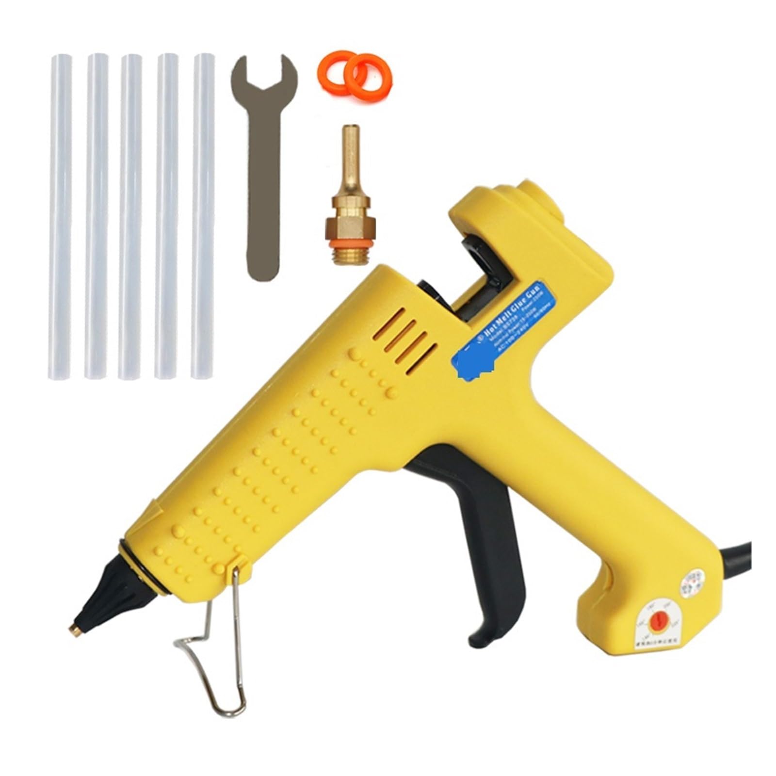 Pistola per colla a caldo per lavori artigianali, Pistola for colla a caldo, pistola a caldo regolabile da 200 W 250 W, strumento di riparazione industriale con pistola for colla professionale con sti