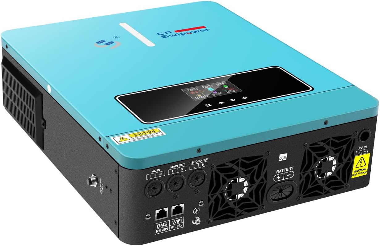 3600W Pure Sine Wave Solar Inverter with 120A MPPT Charge Controller - 24V DC to 110V AC Converter for RV, Home Backup and Off-Grid Systems - Image 2