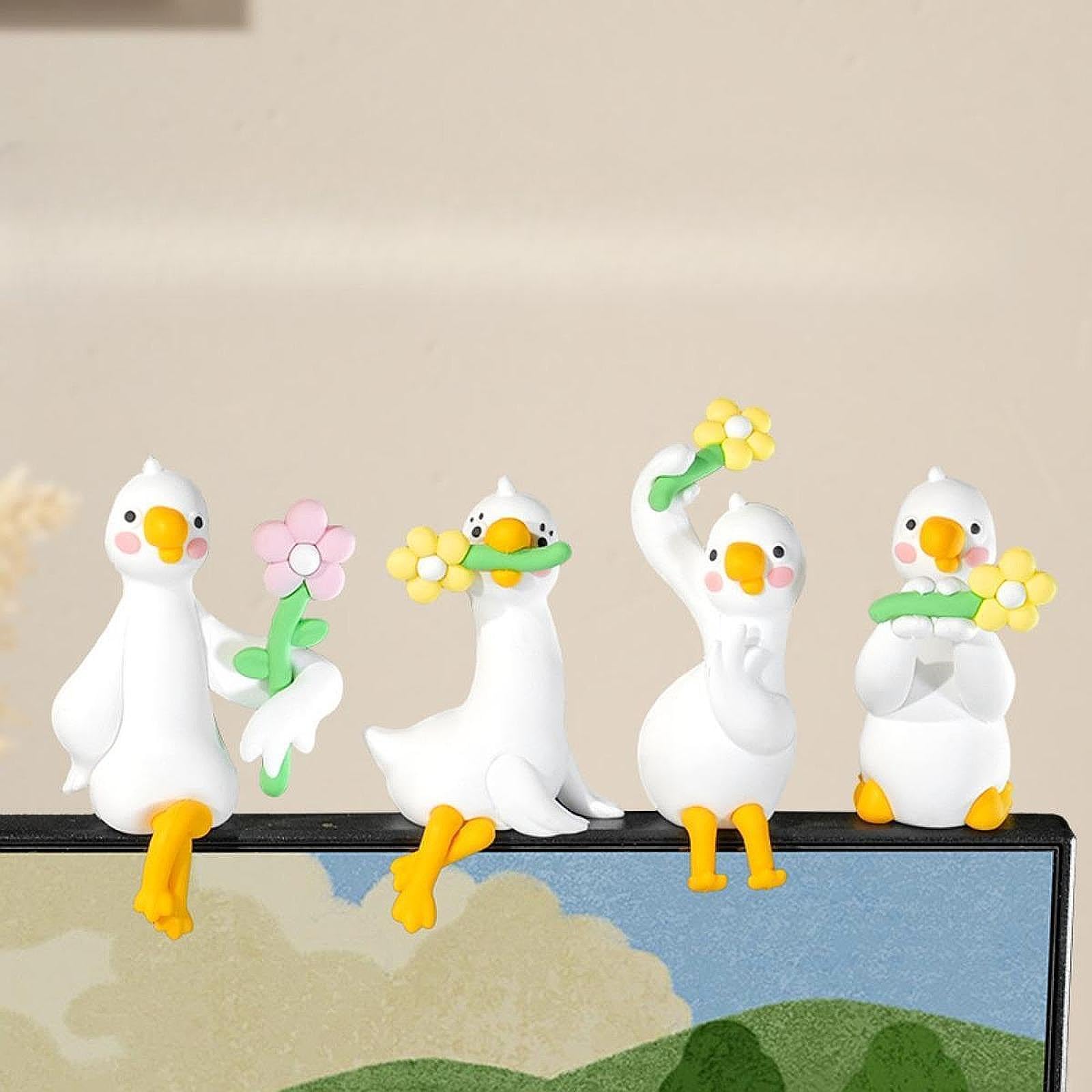 4 Mini Figuras de, Figuras de Animales para Escritorio,