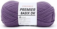 Vista 30 de Premier Yarns Basix Hilo DK, hecho de acrílico, hilo ideal para ganchillo y tejido, lavable a máquina, rosa camafeo, 3.5 onzas, 306 yardas