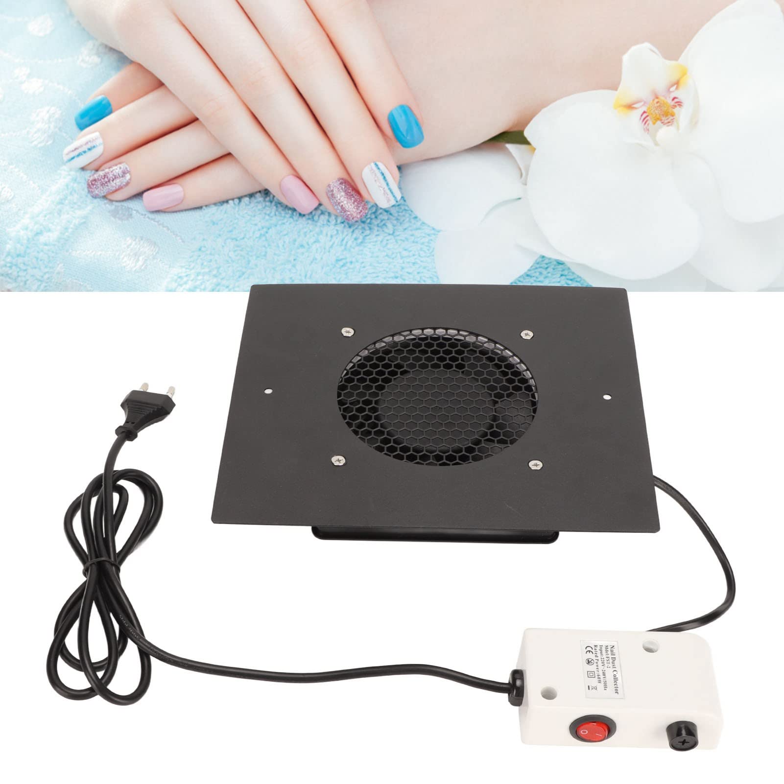 Máquina Colectora de Polvo de Uñas Potente Aspiradora de Uñas para Uñas Extractor de Aspiradora Ligero con Filtro para Uñas Profesionales Salón de Arte Herramientas de Manicura Enchufe de la UE