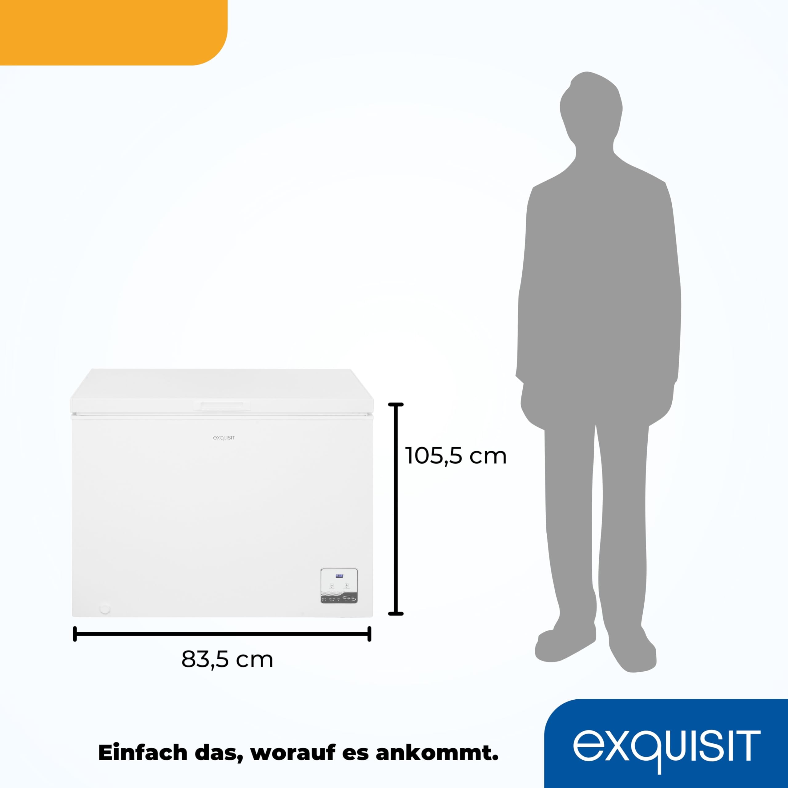 Exquisit GT300-050C Gefriertruhe - 292 L Tiefkühltruhe mit Kühlfunktion