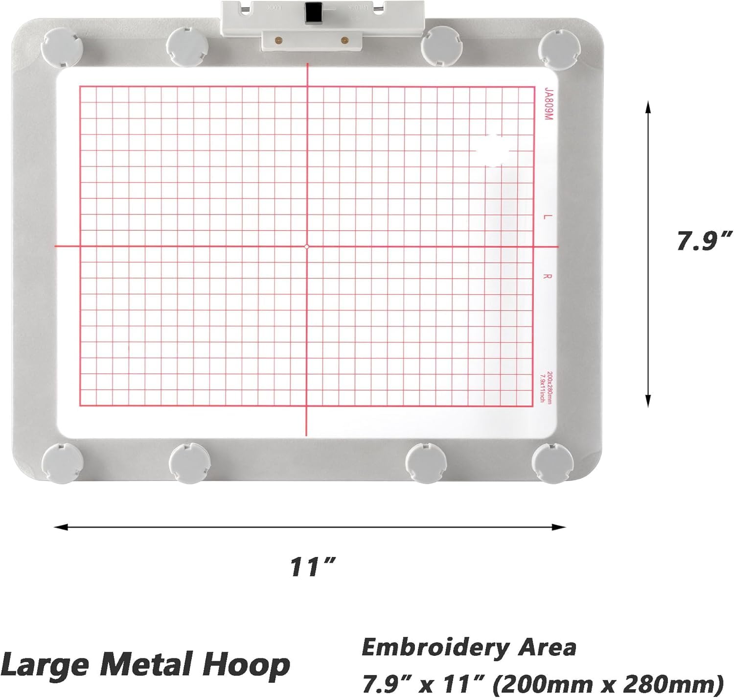 Sew Tech Magnetyczna obręcz do haftu do Janome, 7,9 x 11 cali 200 x 280 mm, okrągła