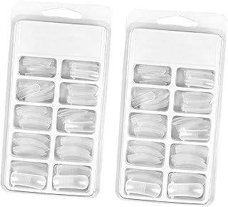 FRCOLOR 2 Conjuntos De Unhas Compridas Pontas De Unhas Falsas Cobertura Completa Manicure Unhas Falsas Reutilizáveis Adesivo De Arte De Unhas Decalques De Unhas Modelo De Extensão