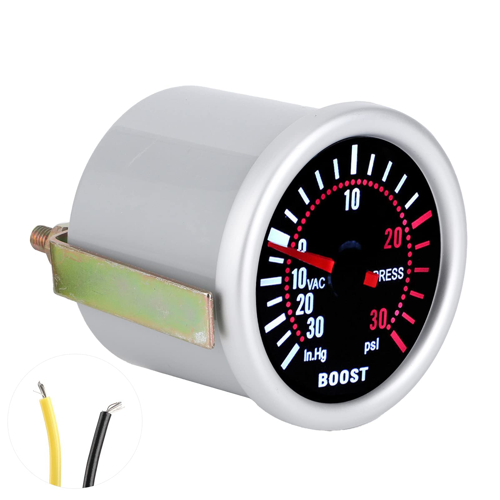 Jauge de Suralimentation Universelle, Manomètre à Vide pour Voiture, 52 mm, 2 Pouces, -30-30 PSI