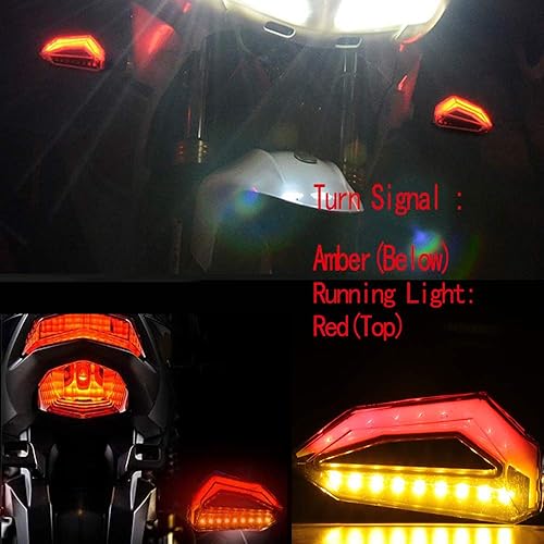 Miniatura 8 de evomosa Universal 0.394 in motocicleta 12 LED luces intermitentes intermitentes luces delanteras traseras indicador