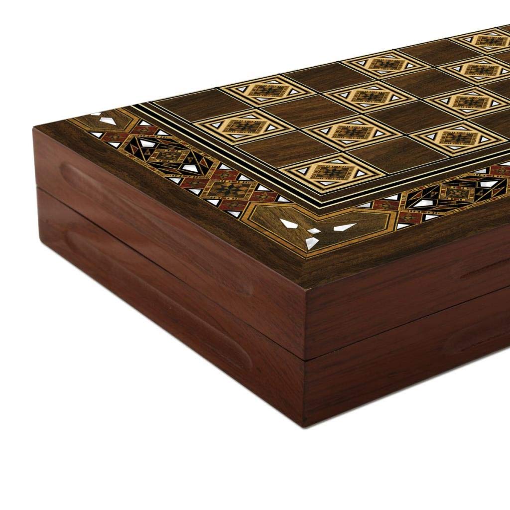 Staroyun Antique Mosaic Backgammon, 25 x 49 x 7.5 cm