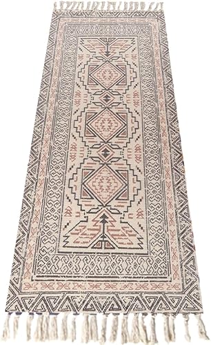 Cifupy Tapete de yoga orgánico hecho a mano con esterilla de yoga de algodón orgánico, alfombra de yoga plegable y antideslizante tejida a mano que