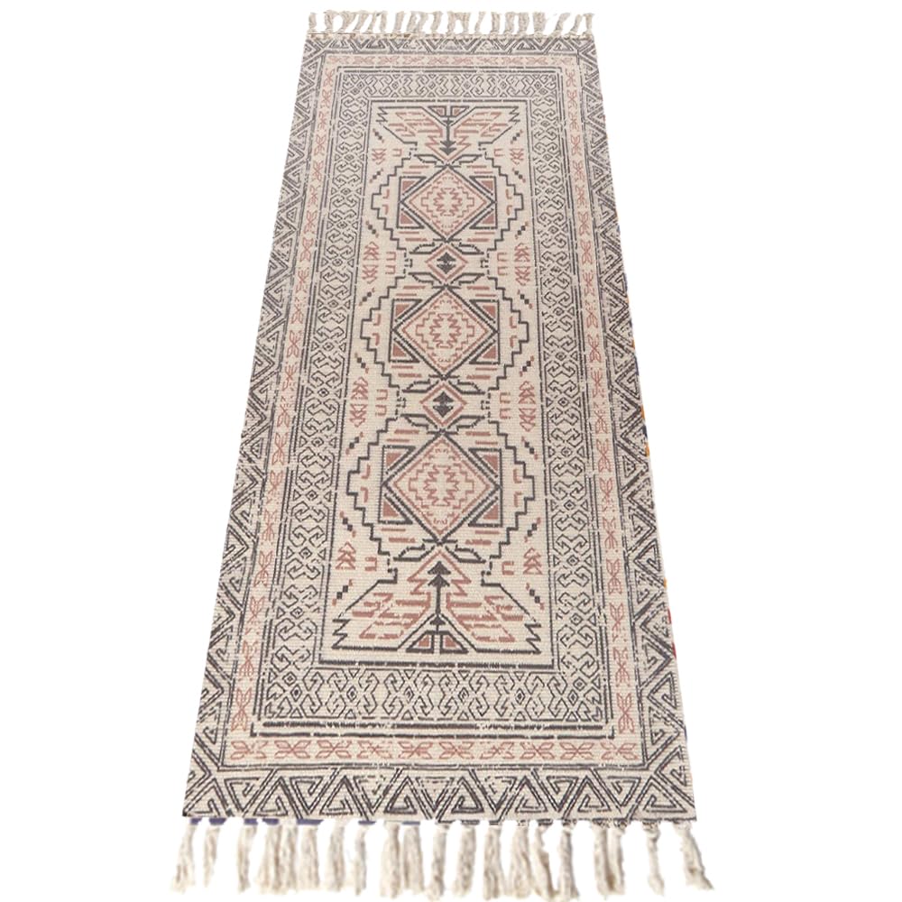Cifupy Tapis de yoga bio fait à la main en coton bio – Tapis de yoga antidérapant tissé à la main pliable offrant un excellent confort, traction et soutien pour une utilisation en intérieur et en