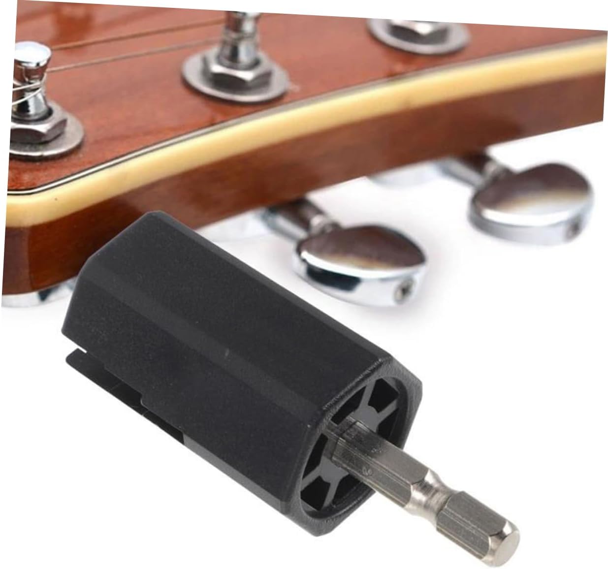 HANABASS 4pcs Electric Guitar String Winder Drill Plug Tool Durable and Luthier Accessory for Easy String Changing Compatible with Electric and Acoustic Guitars