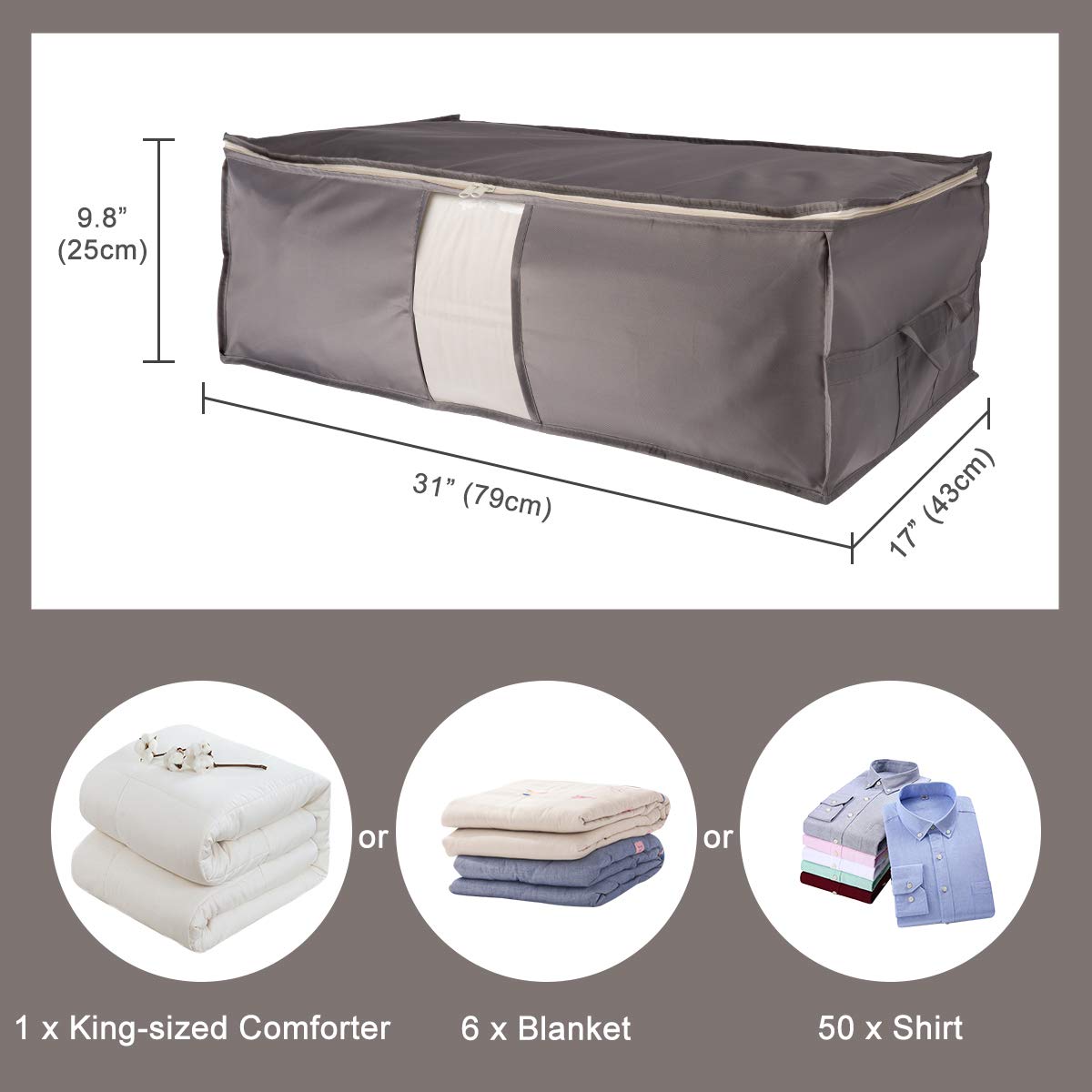 Sac De Rangement En Toile Pour Couette, Oreiller Ou Couverture