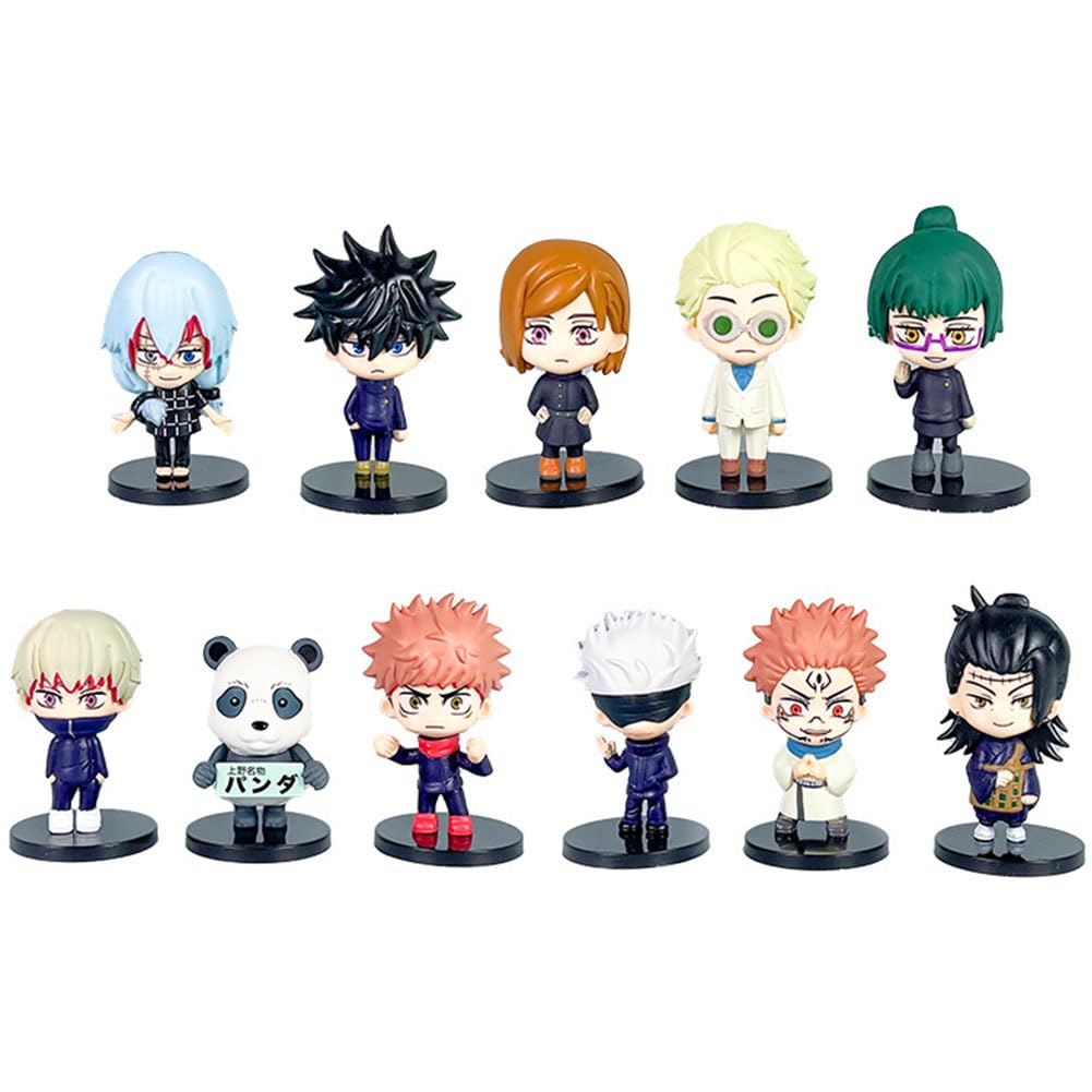 YLQANONG Geto Suguru Figures 11PCS Anime JJK Gojsa/Itadori Yuuji/Fushigura Megumi/Sukuna Figure Statues Anime Action Figurine 7.5CM