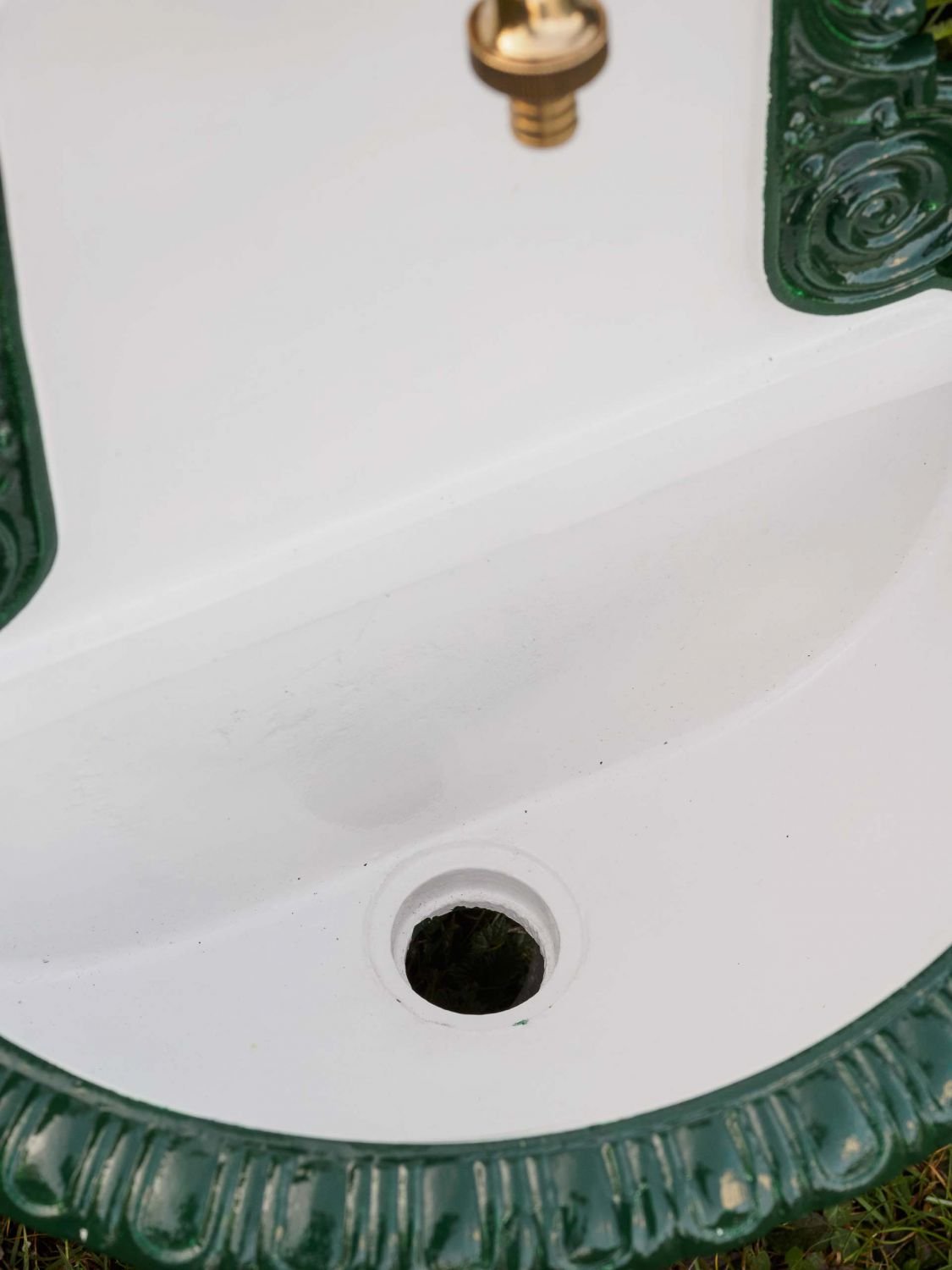 aubaho Nostalgia lavandino Fontana Fontana a Muro 71,5cm Alu Giardino Fontana Giardino