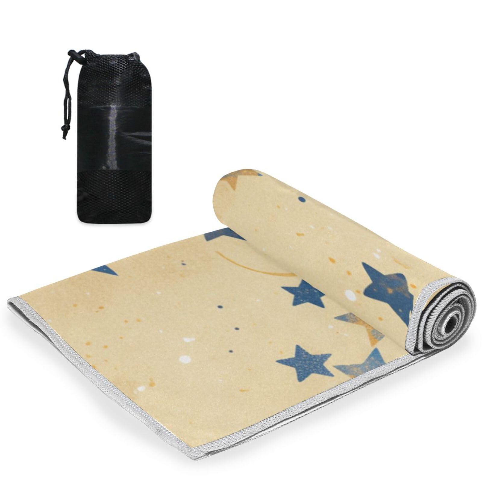 Yoogain Blue-Yellow Star spa Microfiber Towels Quick Dry Towel Hand washcloth Shower Gym Bath Towels Hand Towel Sports 30