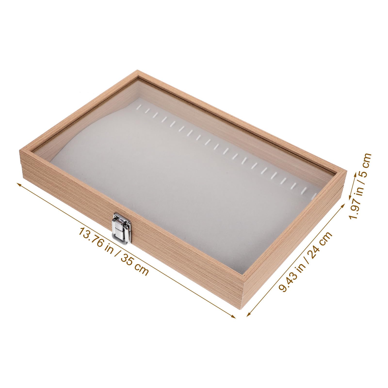 TEHAUX Madera Joyero 20 Compartimentos con Ventana Transparente, de Mesa