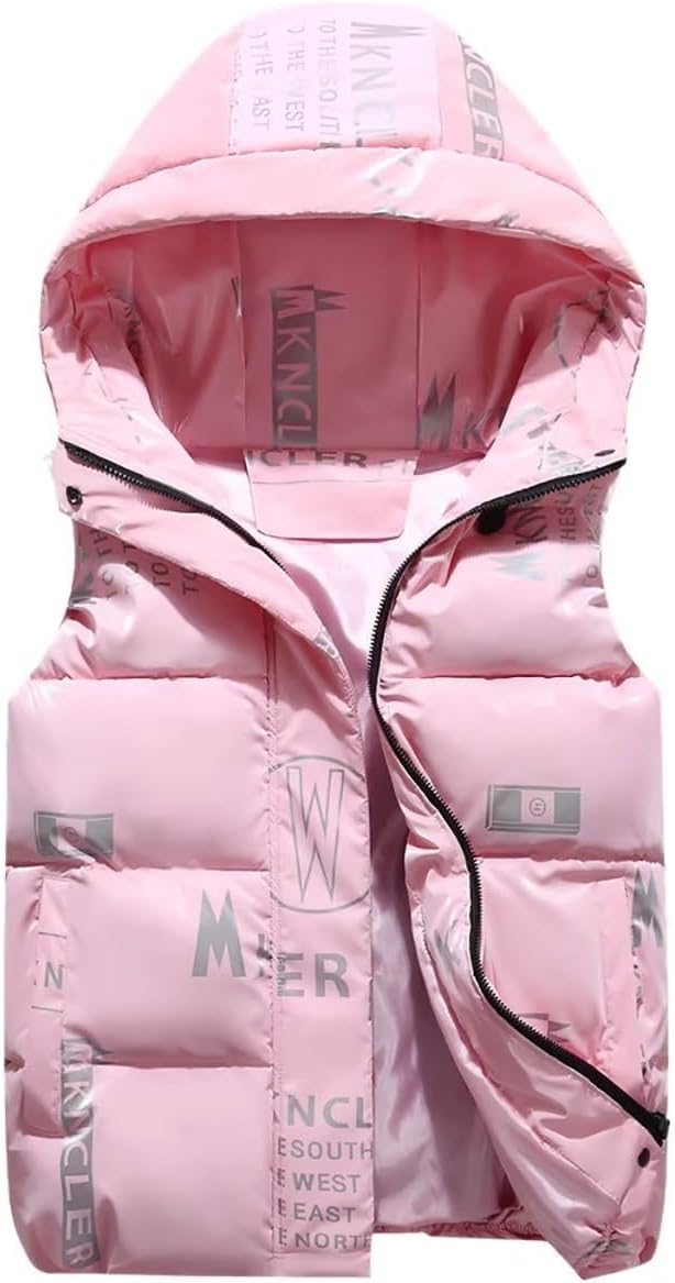 WIEAYUMEIPuffer Gilets Vest for Girls Waistcoat Jackets Kids Boys Winter Down Hooded Vest Toddler Sleeveless Coat Children Body Warmers Outwear Hiking & Outdoor Recreation Clothing