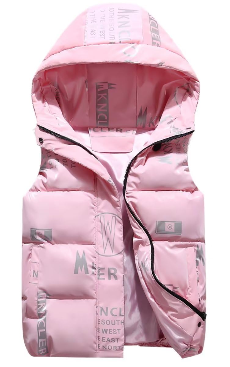 WIEAYUMEIPuffer Gilets Vest for Girls Waistcoat Jackets Kids Boys Winter Down Hooded Vest Toddler Sleeveless Coat Children Body Warmers Outwear Hiking & Outdoor Recreation Clothing