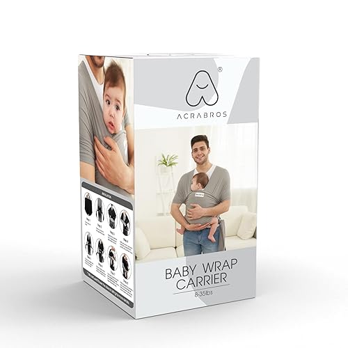 Miniatura 4 de Acrabros Portabebés portabebés manos libres ligero transpirable suavidad perfecto para bebés recién nacidos y bebés regalo de ducha color negro