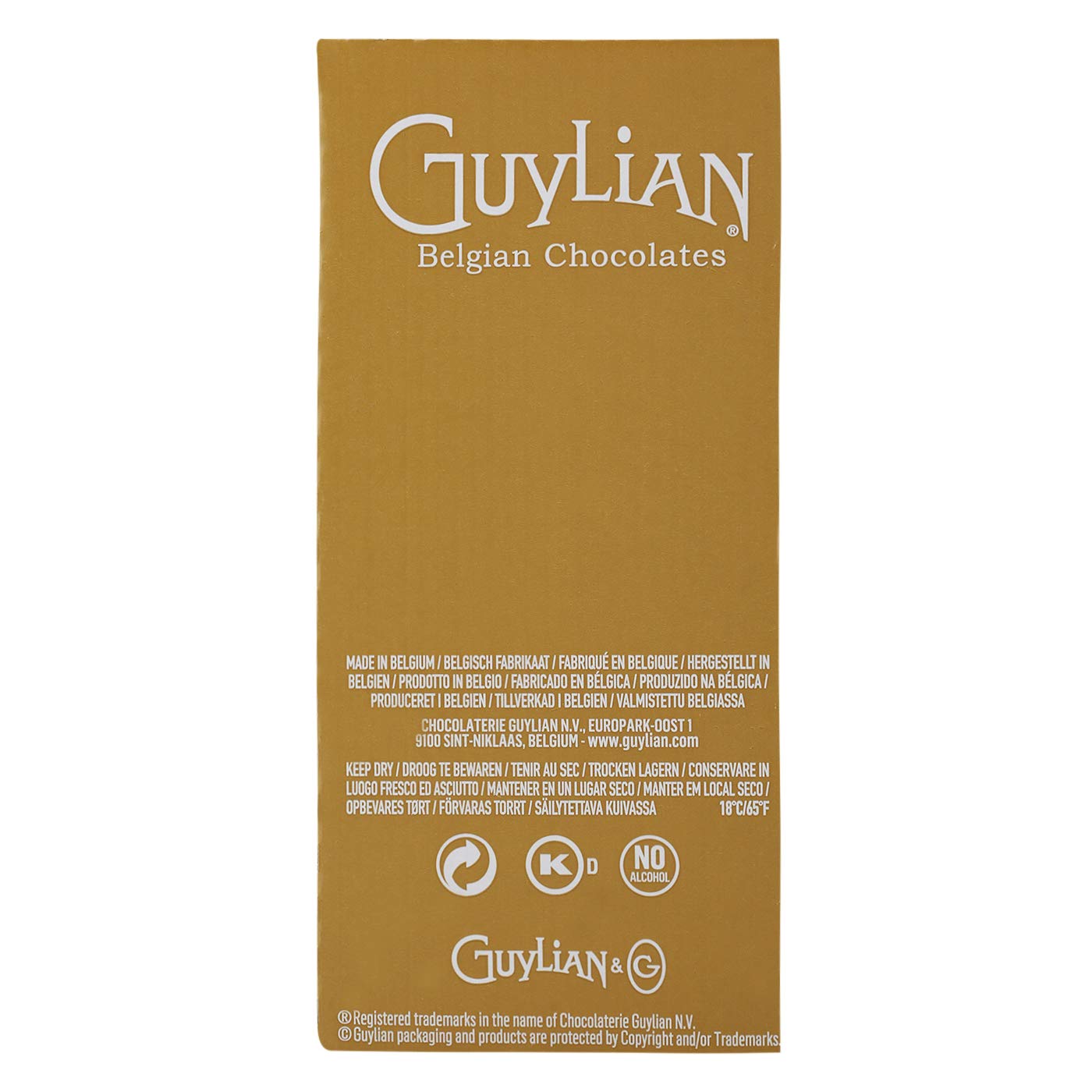 Guylian Tablet Hazelnut Belgian Chocolate, 100 gm (Pack Of 12)
