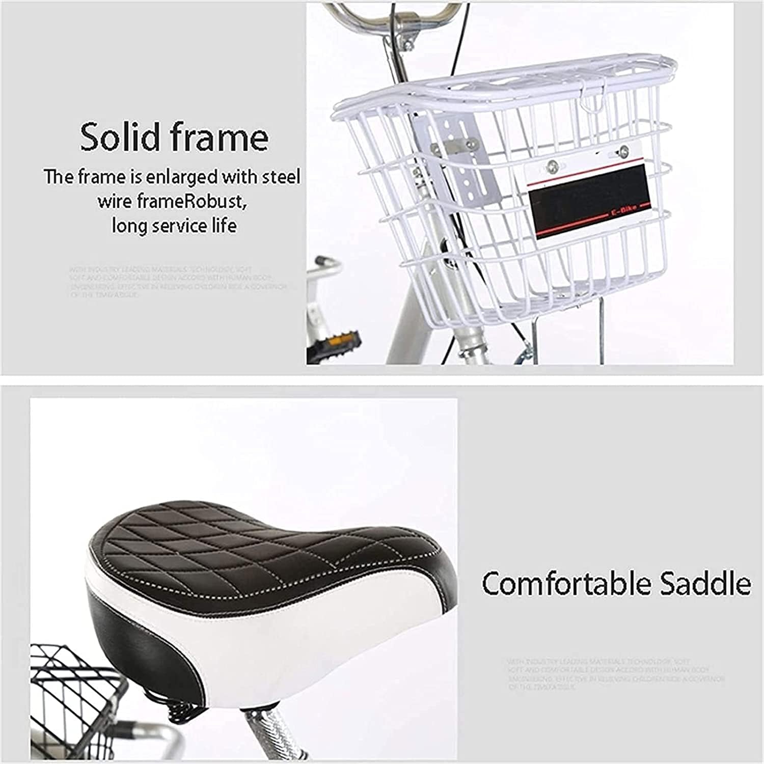 Adult Cargo Tricycles Beach Cruiser Bikes Shopping Adult Tricycles Single Speed Three Wheel Trike Pedal Bike Cruiser 20 Inch 3 Wheel Bicycles with Cargo Basket for Seniors Women Men