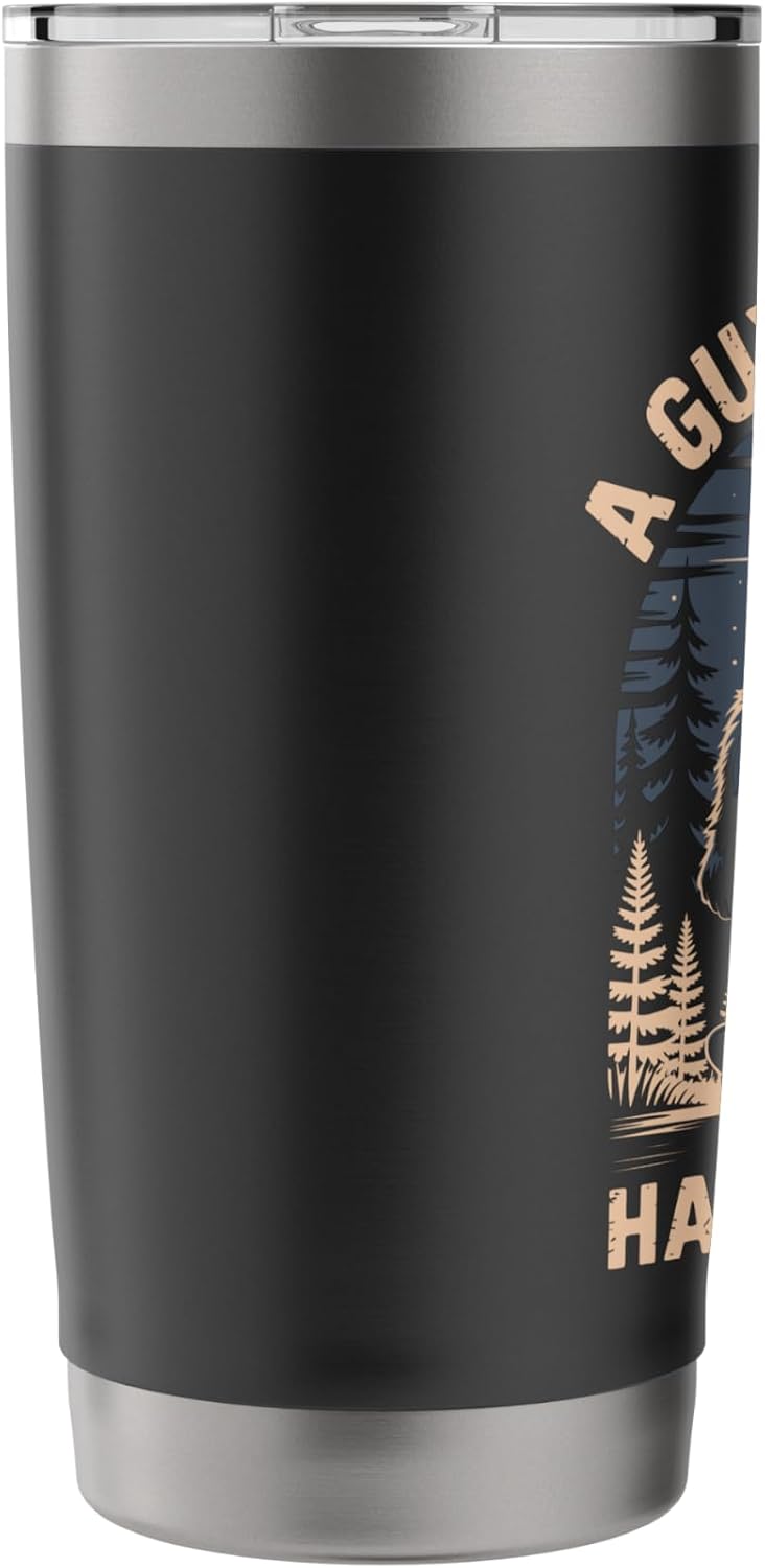 Bigfoot Sasquatch A Guy Like Me Is Hard to Find Stainless Steel Insulated Tumbler image 4