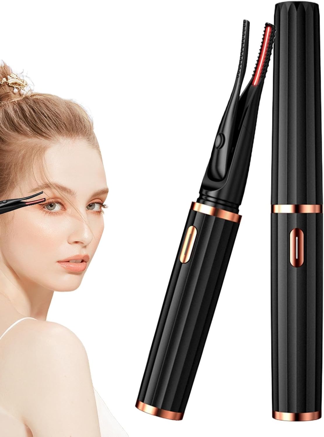 Women’s Lash Curler, Portable Makeup Curler, 0.71×0.59in Heated Lash Tool, Ergonomic Handle, Even Heat Distribution, for Special Events, Prom Make Up, Photoshoots,