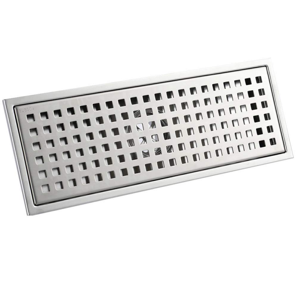 Drain de sol carré en acier inoxydable avec grille amovible pour douche