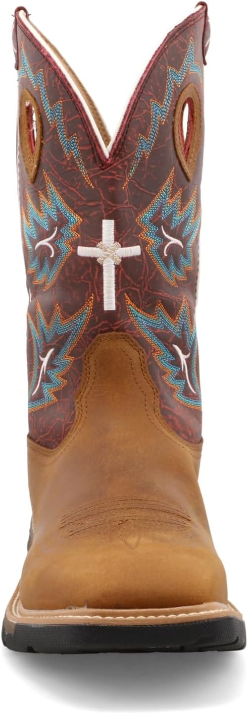 Twisted X mens 12" Pull on Soft Toe Western Work Boot