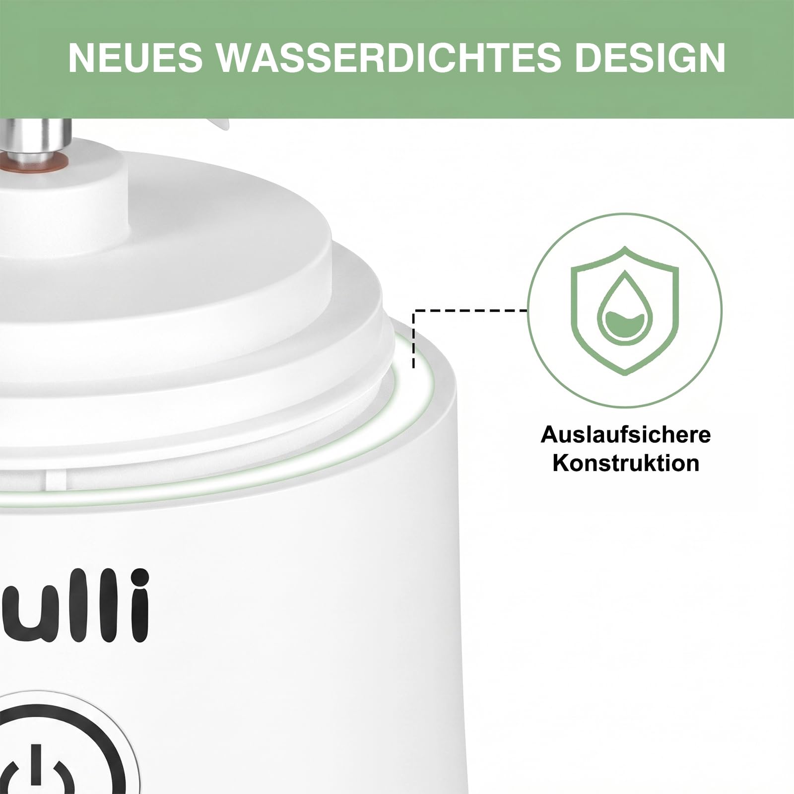 Mulli Mixeur portable amélioré – Mixeur USB-C de 17 oz avec couvercle anti-fuite, sans BPA, pour smoothies