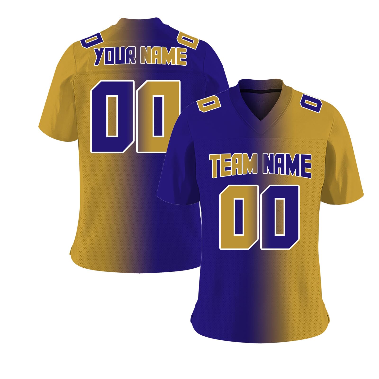 Custom Football Jersey Men Women Youth Personalized Stitched Printed Team Name Number Mesh Gradient Football Uniform S-7XL