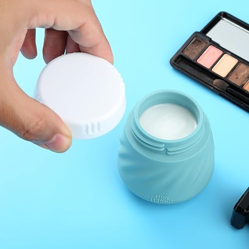 Vista 91 de Gemice Recipientes de viaje para artículos de aseo personal, tarros de crema de silicona aprobados por la TSA, tamaño de viaje con bolsa