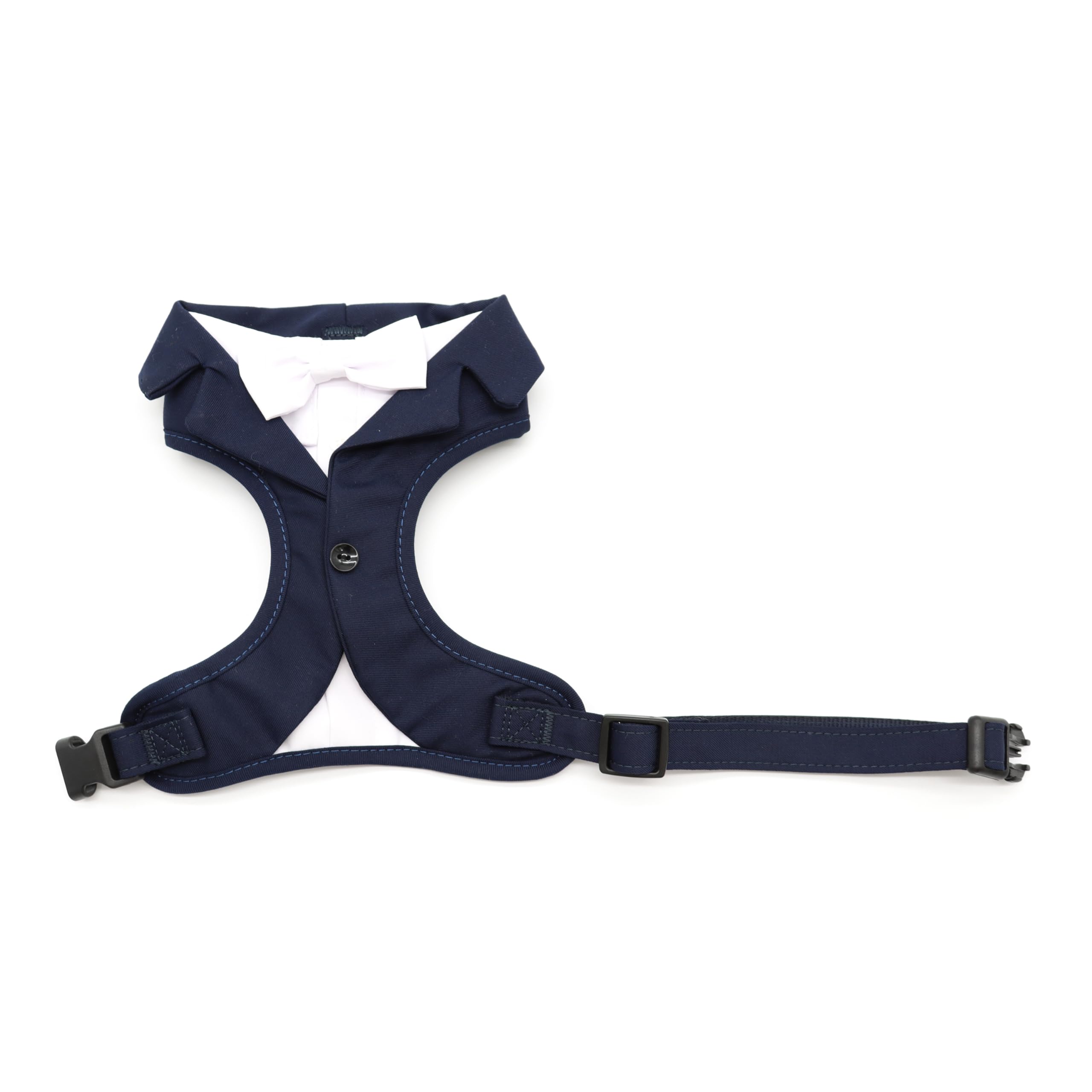 Croci Ceremony Groom Male Dog Harness for Weddings Tuxedos for Dogs Adjustable, Blue, M/42-55cm - Image 2