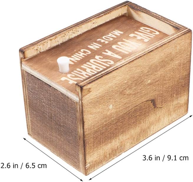 NUOBESTY Spider Prank Toy Box Tricky Spider Box Fake in a Funny Wooden Toy April Fool Halloween Joke Toys Scare Shocker Surprise Model 2pcs