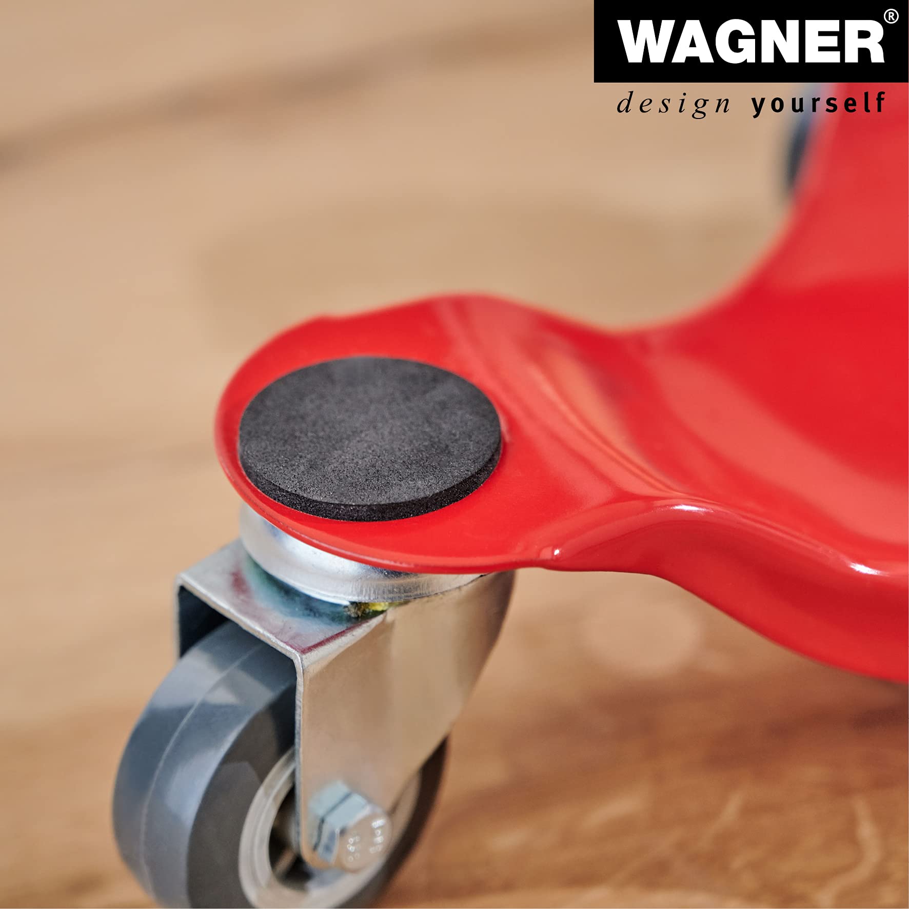 WAGNER Carrello da trasporto MM 1196 I 25 x 25 cm I con 3 ruote I cuscinetti antiscivolo - ideale per carichi voluminosi e traslochi I portata100 kg I protegge il pavimento| uso flessibile - 20119601