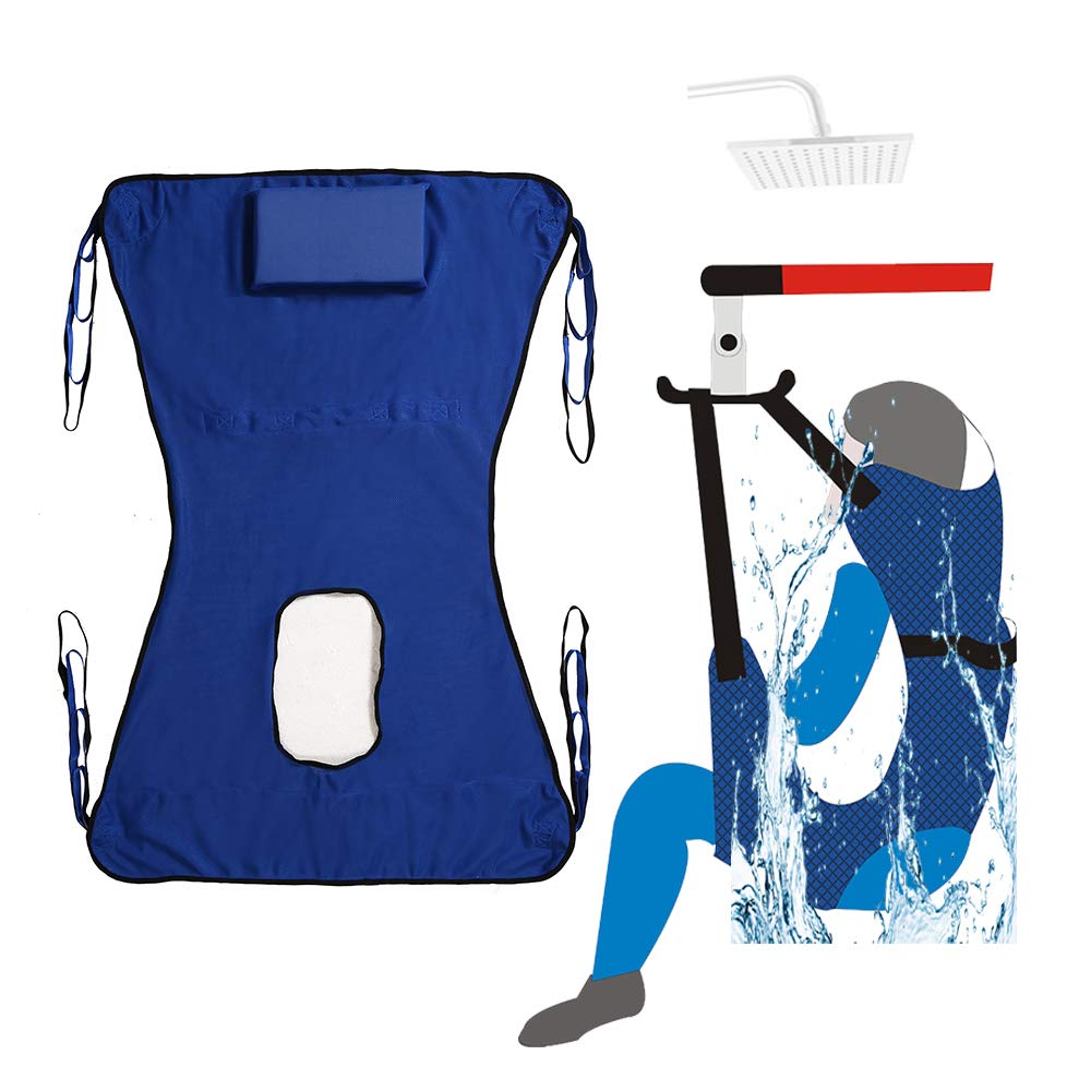 Buy Patient Lift Aid Hoyer Sling for Shower with Head Pillow Toileting