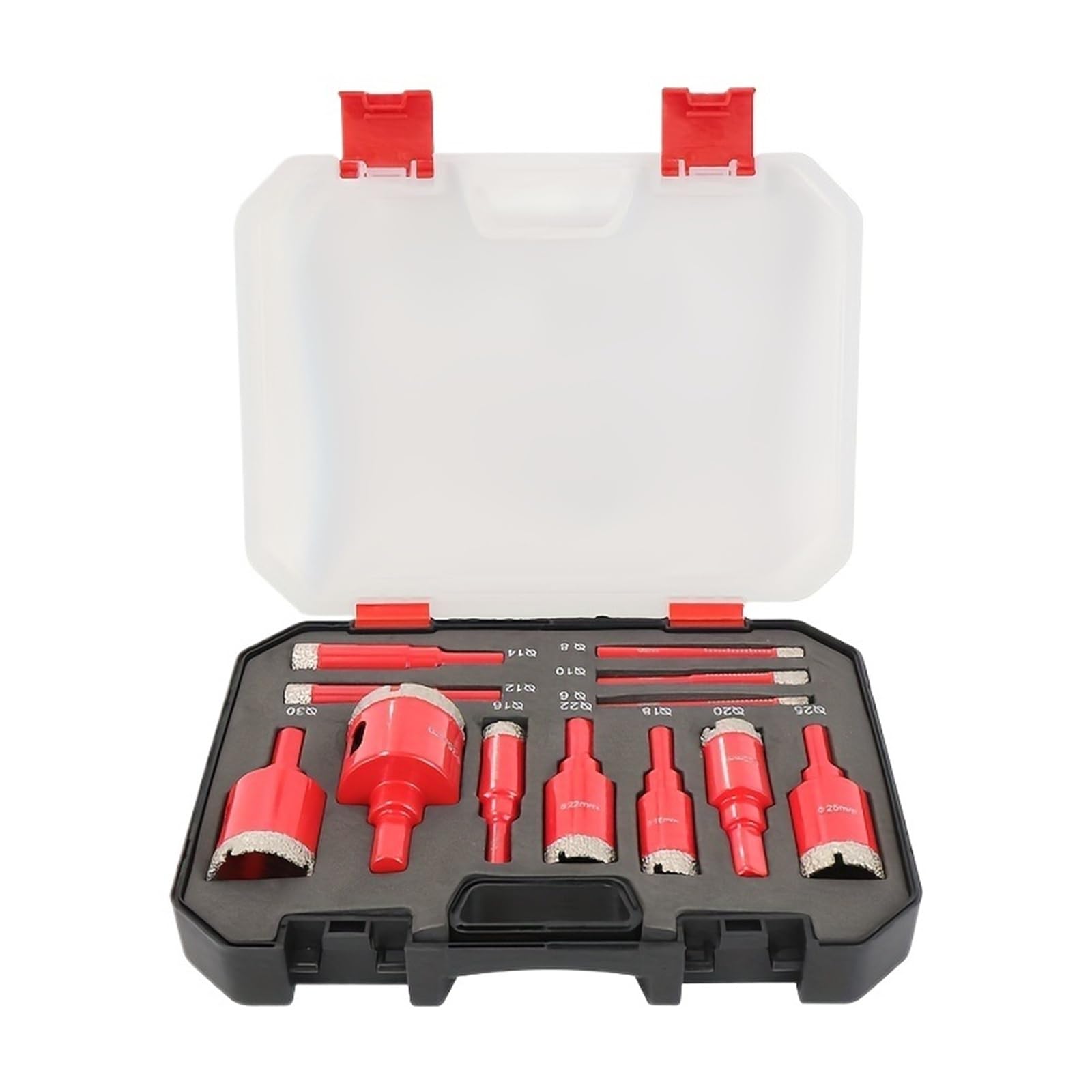 Set di 12 punte da trapano rivestite diamantate Kit seghe a tazza 6-35 mm for vetro marmo granito pietra piastrelle ceramica - utensili manuali