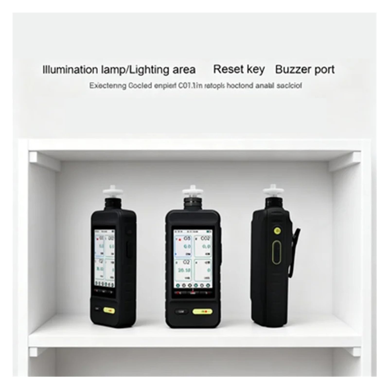 Detector portátil de Gas nitrógeno, Alarma Sonora y Luminosa, analizador electrónico de pureza de Gas N2 (Volumen 0-100%) for hogares y vehículos recreativos. Interior/Exterior