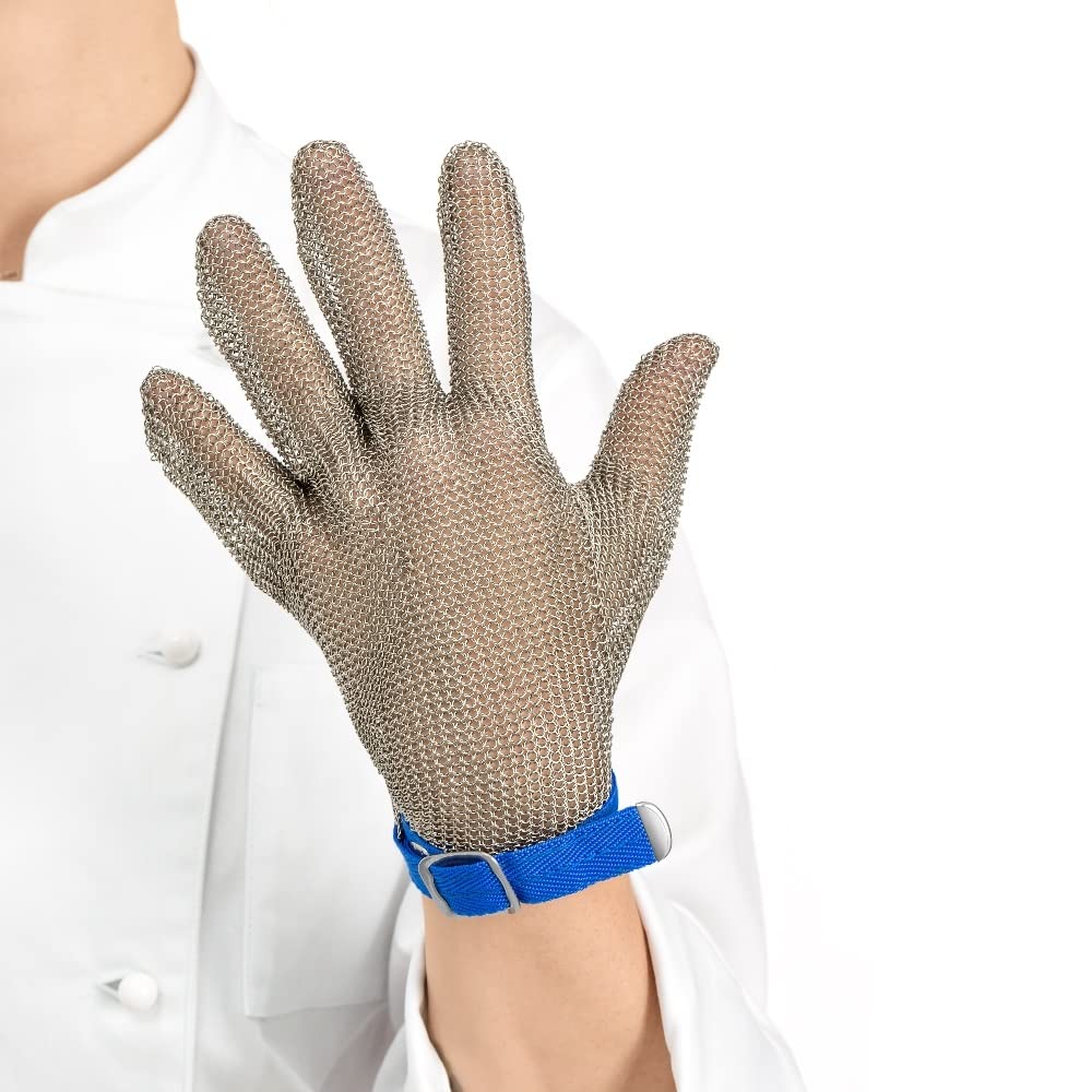 Gant de sécurité | Résistant aux coupures | Fil d'acier inoxydable | Gants de travail | Couper les huîtres | Taille universelle | Fermeture forte | Contre les réductions et les réductions
