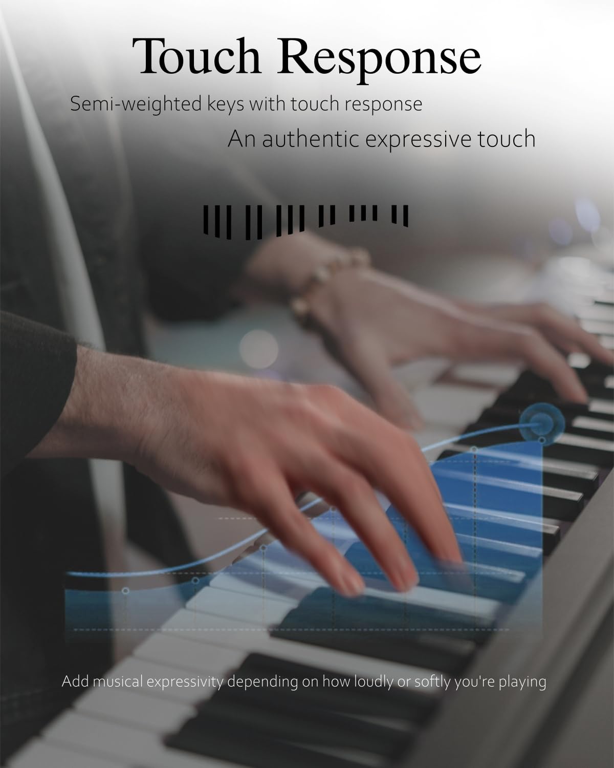 【Pack complet avec support】Longeye Piano Numérique 88 Touches Clavier Électrique Semi-Lesté Compact et Portable pour Débutants, Sac de Transport, Pupitre, Pédale de Sustain,Noir (Slim-88)