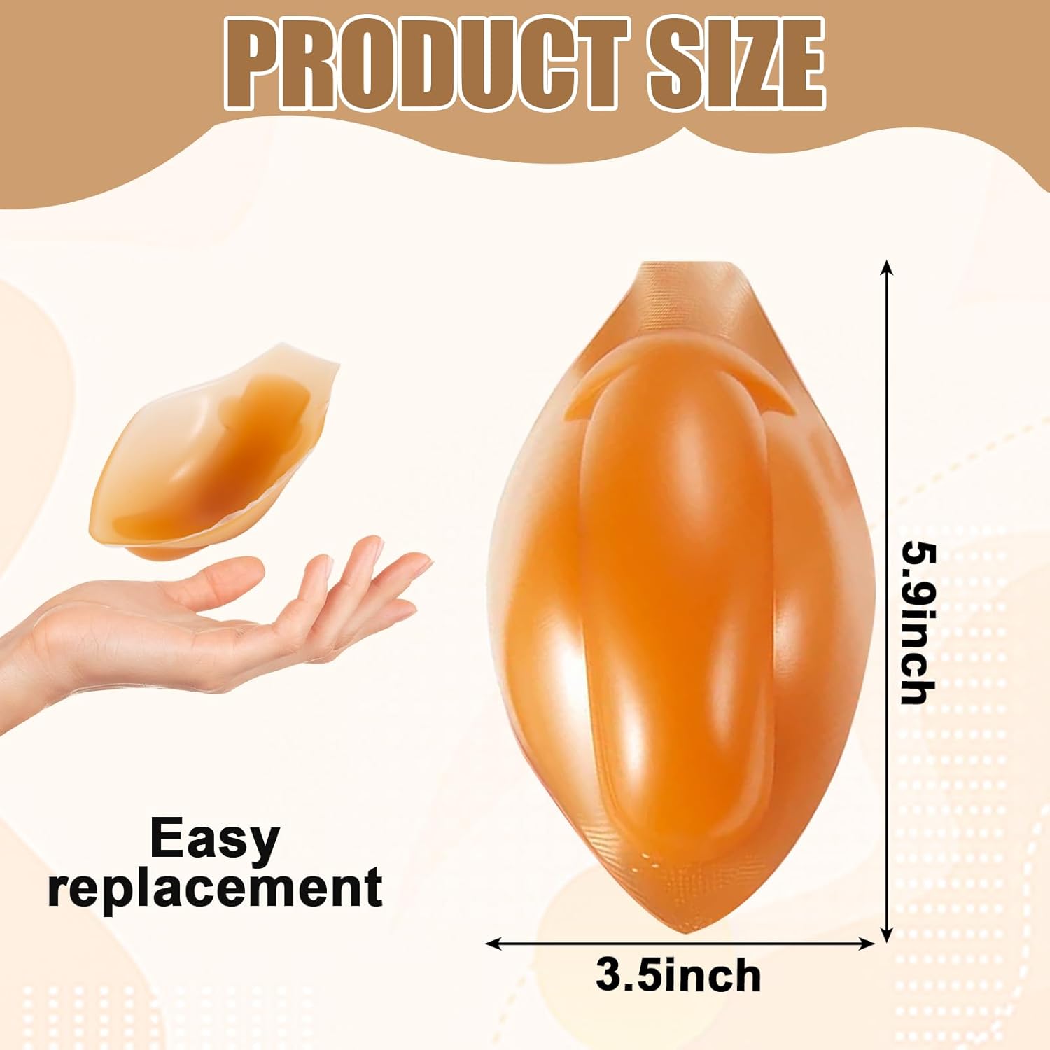 Men Bulge Enhancing Underwear Cup, Men’s Silicone Insert Front Pouch, Swimwear Padded for Swimming - Image 2