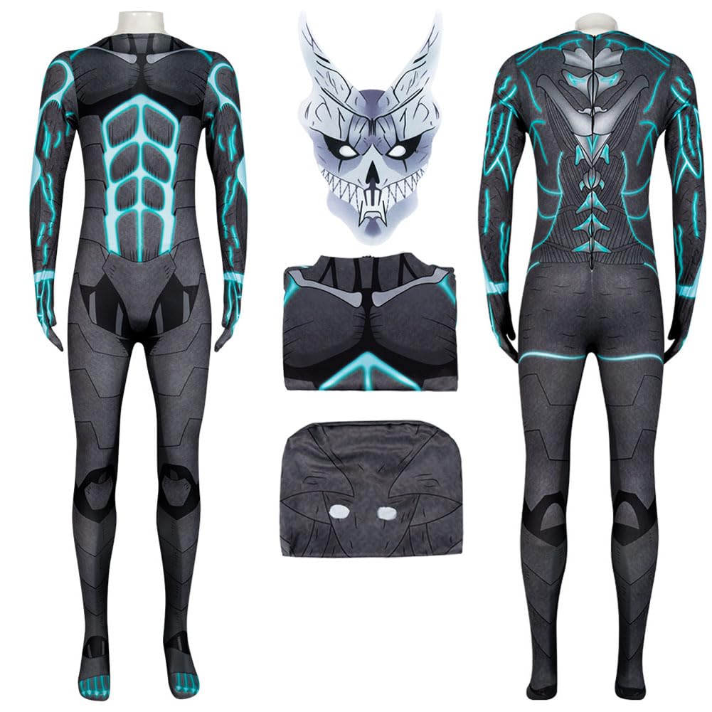 Kaiju No 8 Costume Cosplay Kafka Hibino Outfit Suit Bodysuit Jumpsuit With Mask