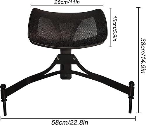 Miniatura 2 de DKULMN Accesorio universal para reposacabezas para silla de oficina, reposacabezas de silla ajustable en altura con soporte de malla negra,