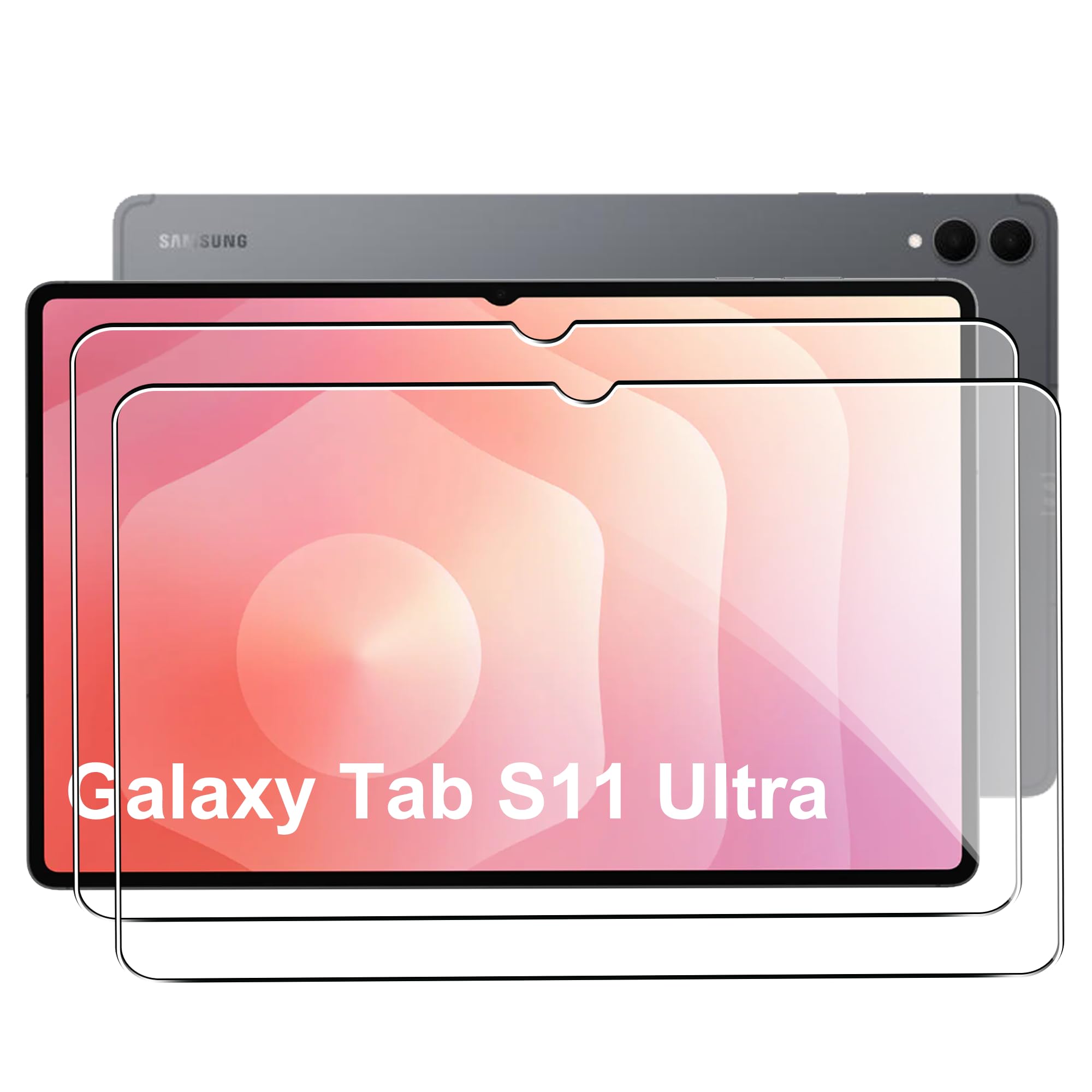 Fitudoos [2 Pezzi] Panzerglas Schutzfolie für Samsung Galaxy Tab S11 Ultra 14.6 Zoll,9H Härte, glasklare Displayschutzfolie,Anti-Fingerprint,entspiegelt, Kratzfest.