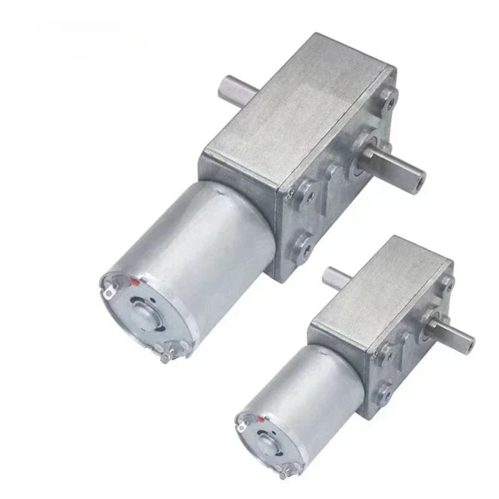 Dc 6V 12V 24VJGY370 Motoriduttore a Vite Senza fine Doppio Albero di Uscita Elettrico Coppia Elevata autobloccante 6RPM-210RPM 1PCS(12V,90 RPM)