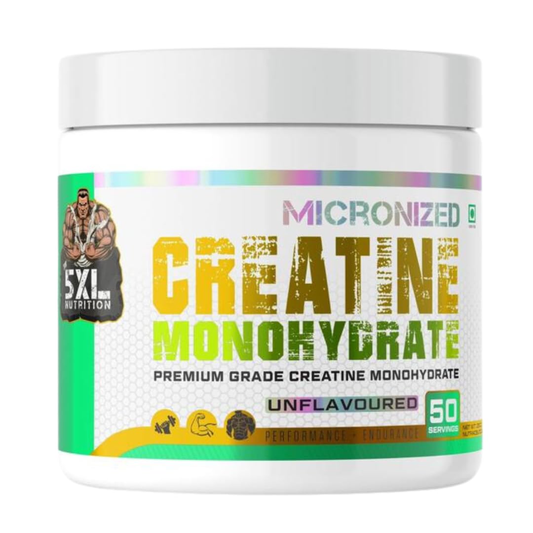 The 5xl Nutrition Micronized Creatine Monohydate | Premium Grade Creatine Monohydrate | Enhanced Muscle strength & Power | Fast Recovery | Increased Muscle Mass| 50 servings, 250gm (Unflavoured) (B0D4DZP5Z1) Amazon Price History, Amazon Price Tracker