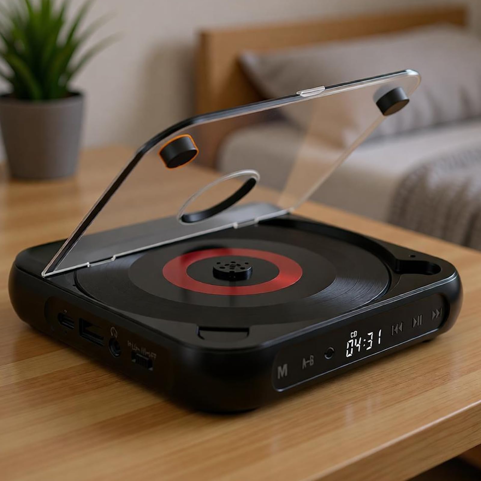 WDWDW Cassette Player Bluetooth CD Boombox Portable Radio Mini Album,Small Portable with 3.5mm Audio Interface,Includes Wired Headphones,Supports/ -R/ -RW/MP3/WMA
